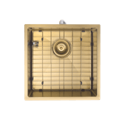 Aspen PVD 400mm Single Kitchen Sink Brushed Brass gallery detail image