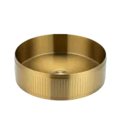 Textured Stainless Steel Round Basin – Bathroom Sink gallery detail image