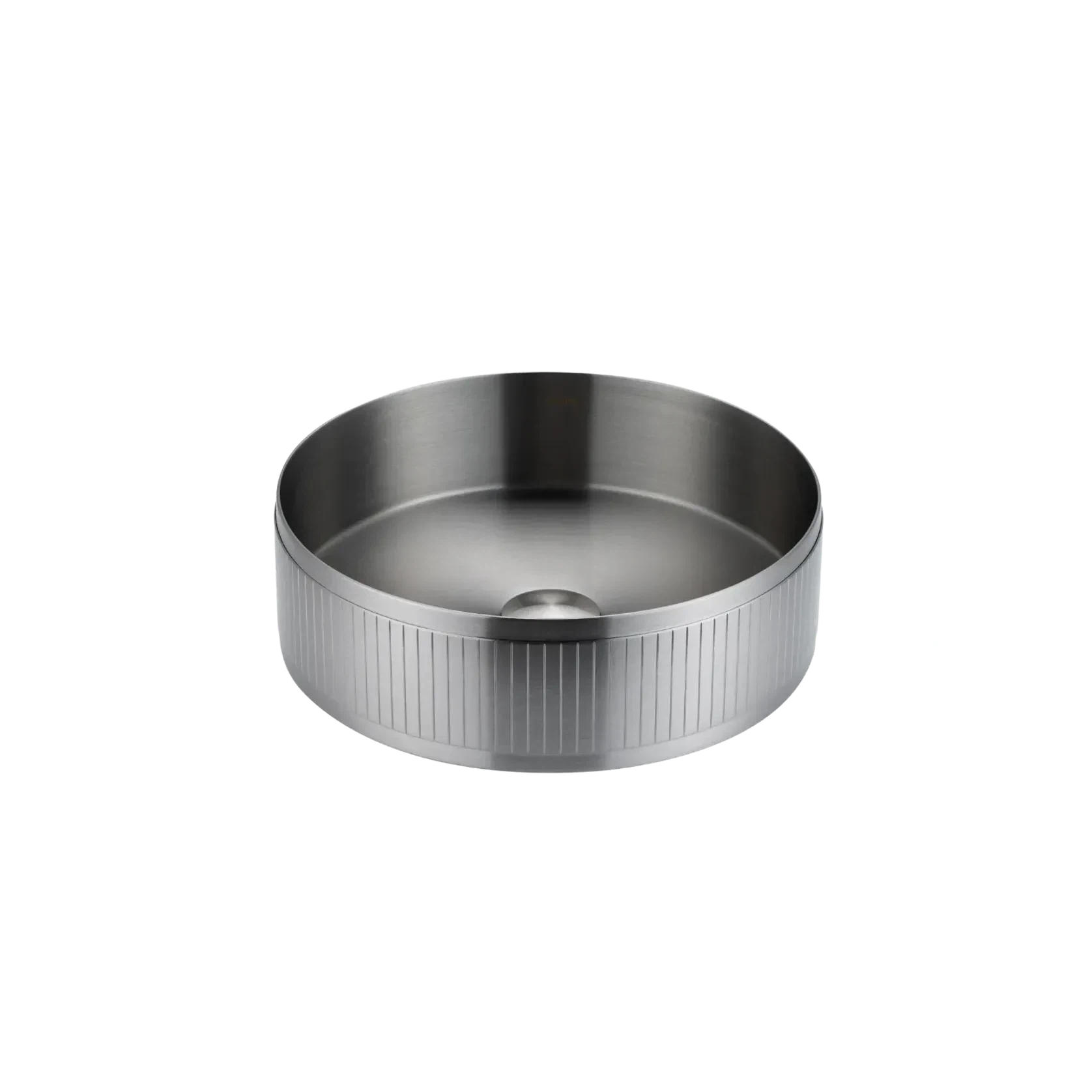 Textured Stainless Steel Round Basin – Bathroom Sink gallery detail image