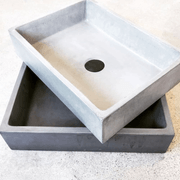 Elementi Bare Concrete Square Vessel Basin gallery detail image