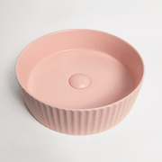 Camilla Fluted Matte Pink Basin gallery detail image