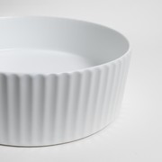 Camilla Fluted Matte White Basin gallery detail image