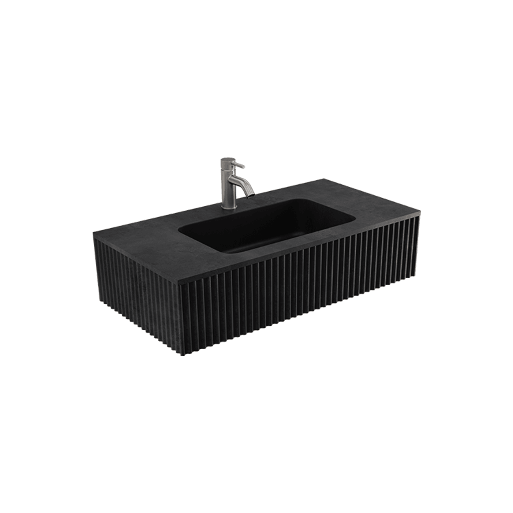 Bare Fluted Wall Basin gallery detail image