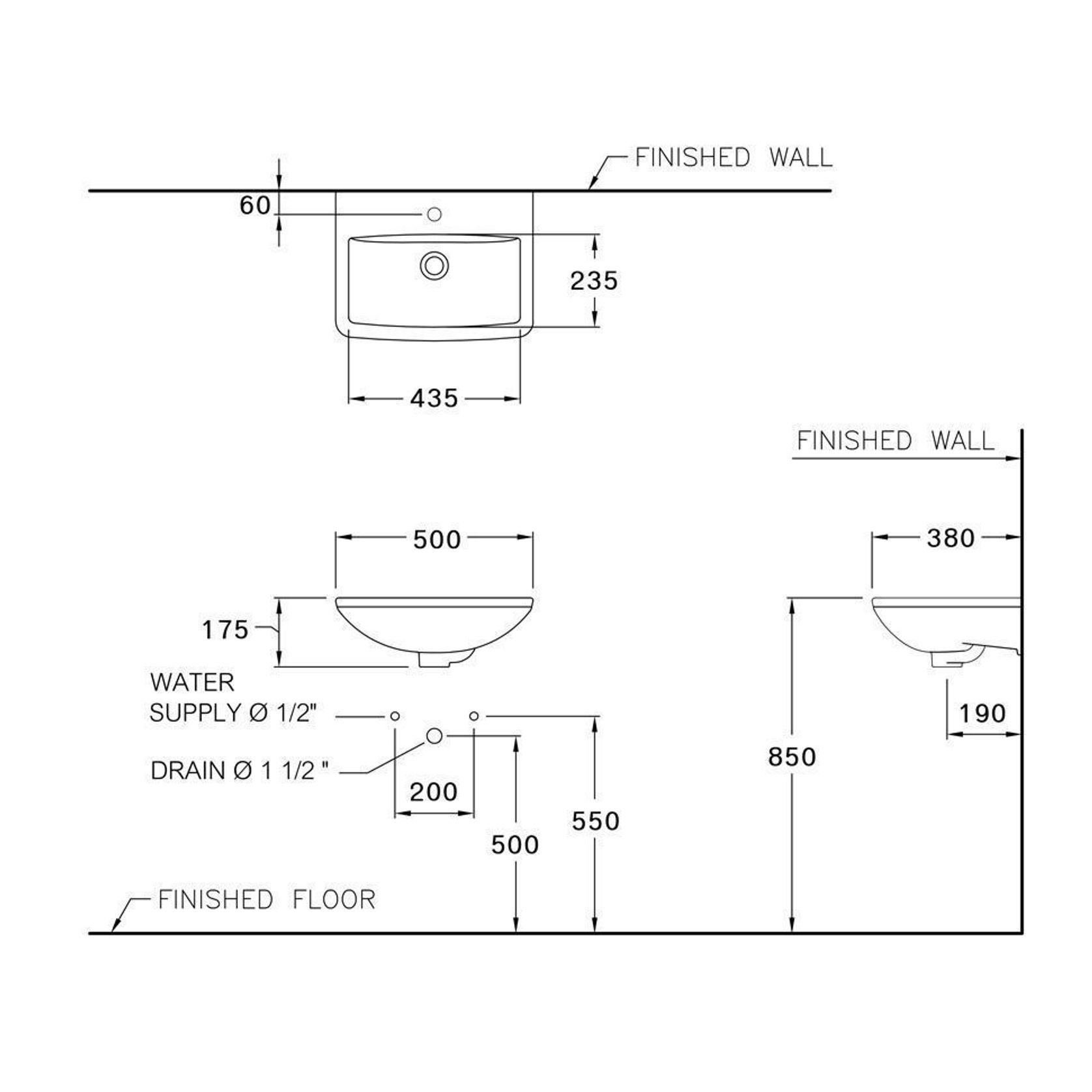 Serve S Wall Basin gallery detail image
