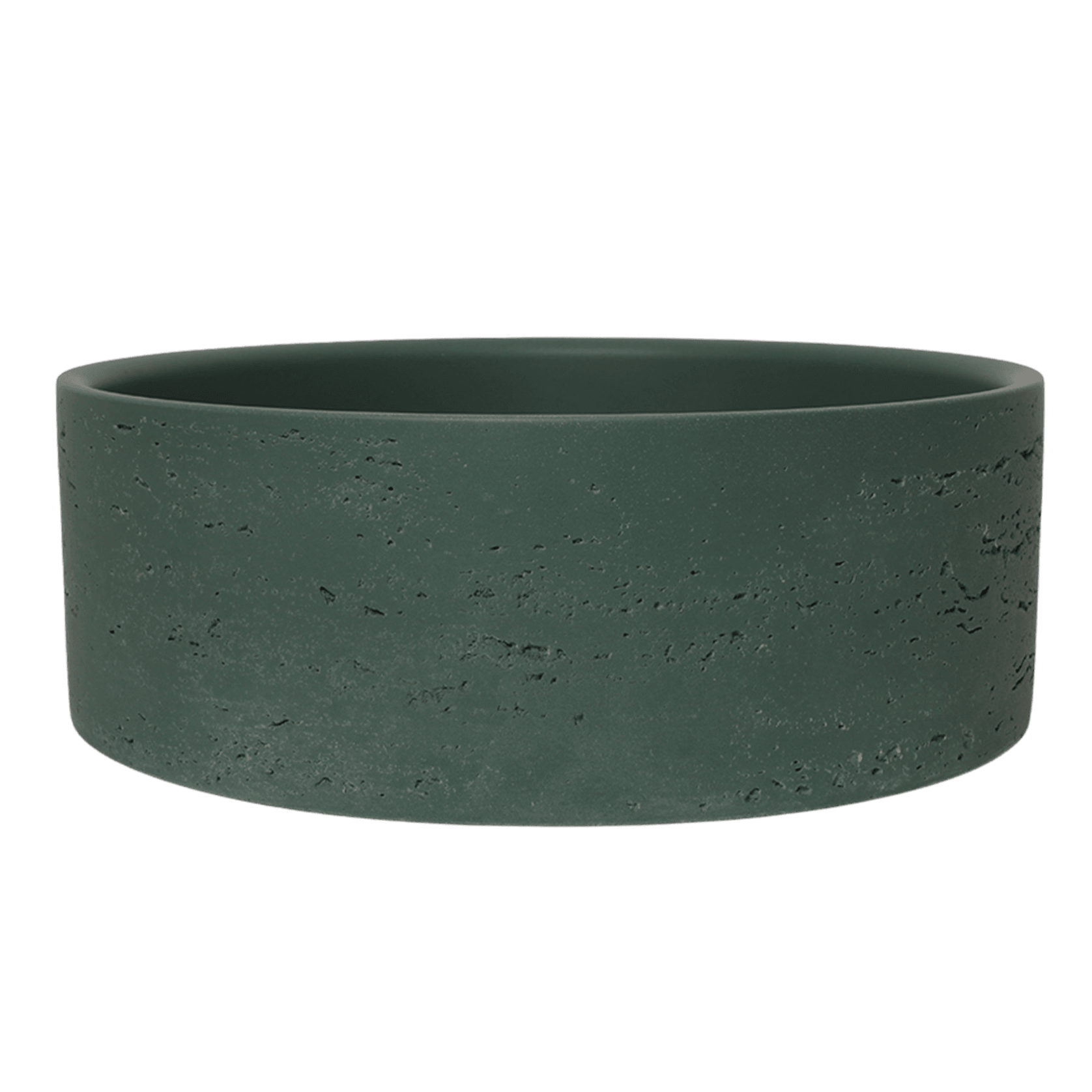 Alma Amos Circle Rustic Concrete Basin Forest Green gallery detail image
