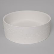 Alma Amos Circle Rustic Concrete Basin Arctic White gallery detail image
