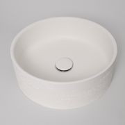 Alma Amos Circle Rustic Concrete Basin Arctic White gallery detail image