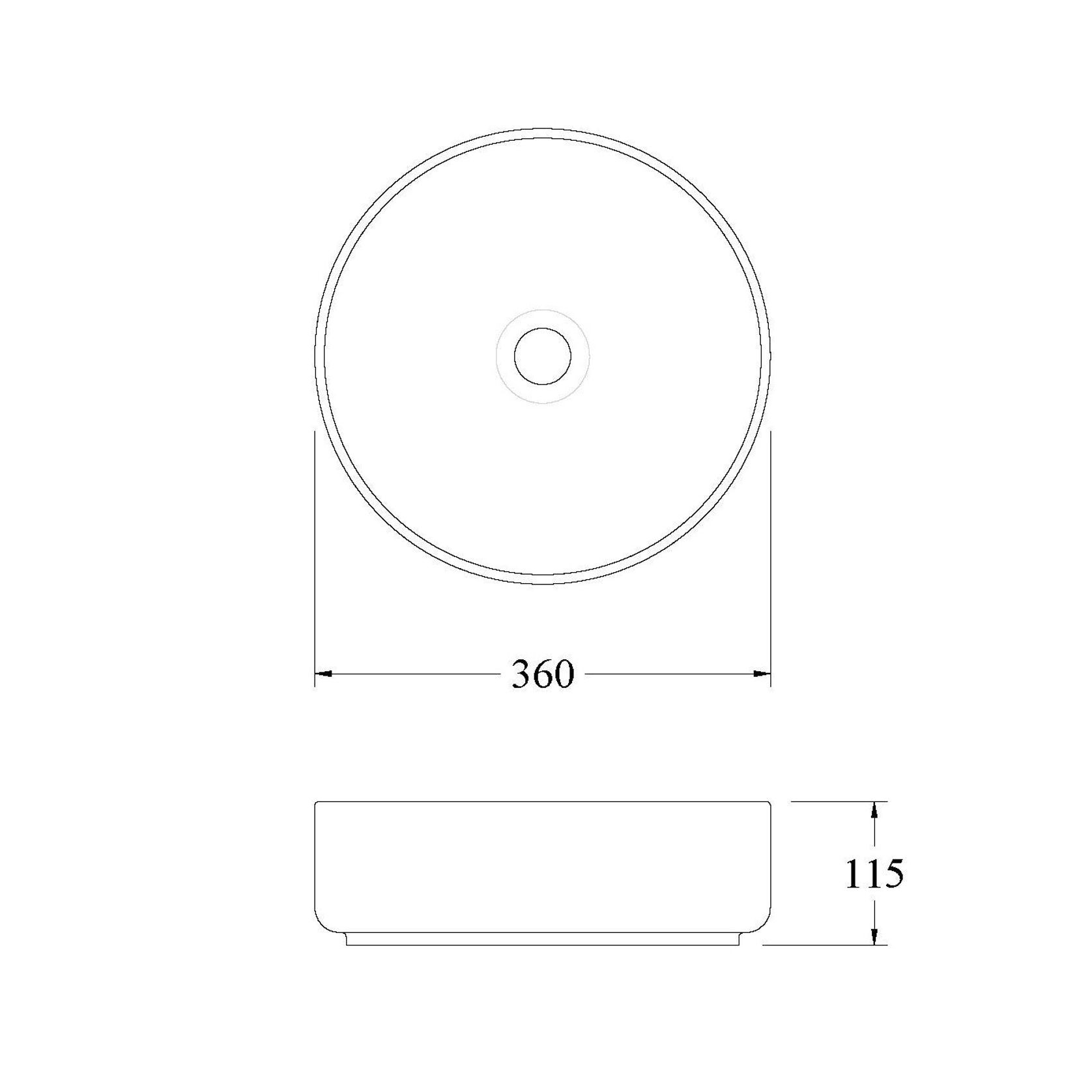 Code Pure Round Ceramic Basin 360Mm - 5 Colours gallery detail image