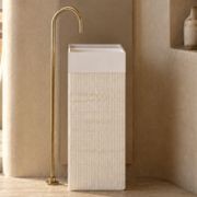 Desert Rock Freestanding Pedestal Basin - DRV005 gallery detail image