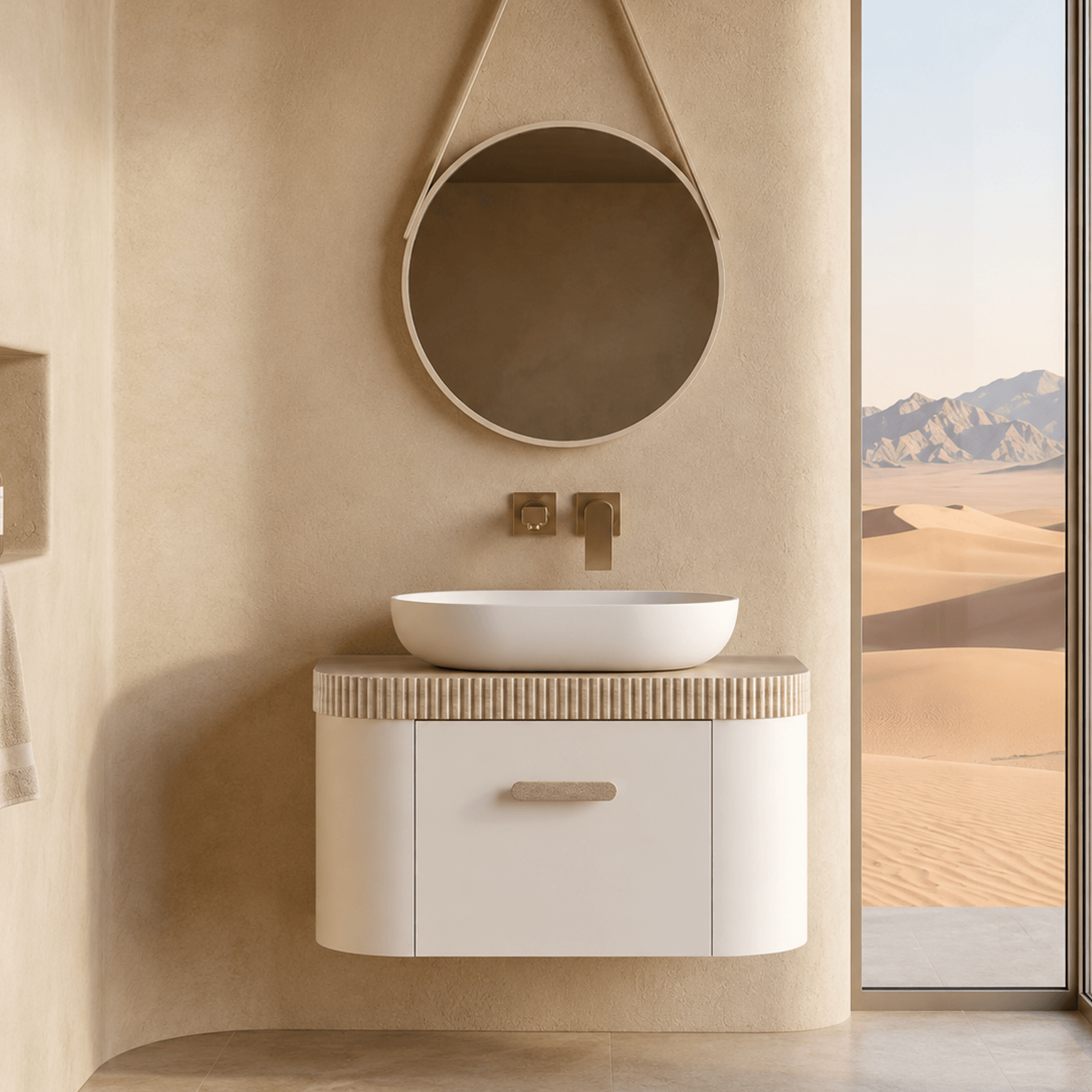 Desert Rock Vanity With Countertop Basin - DRV011 gallery detail image