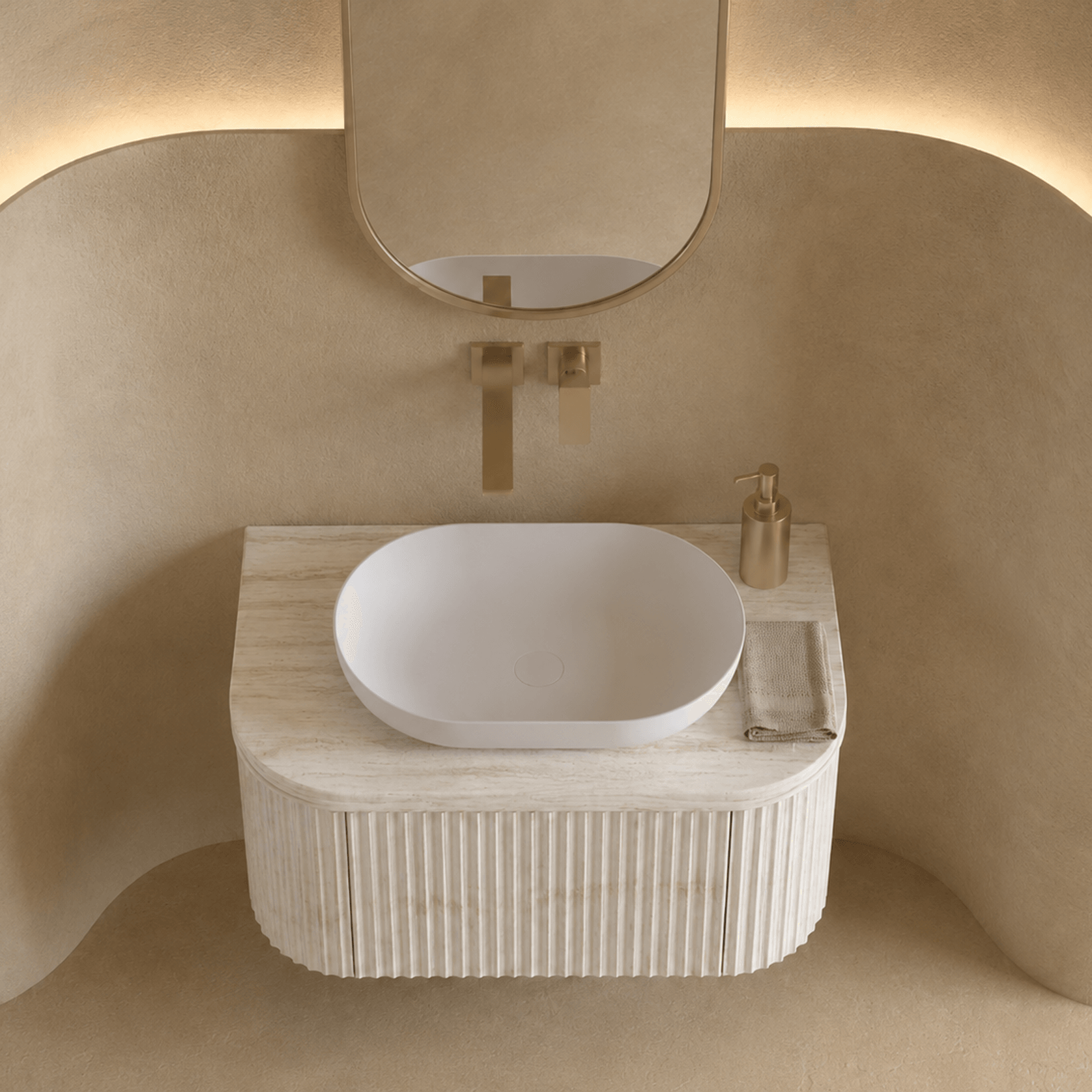Desert Rock Vanity With Countertop Basin - DRV013 gallery detail image