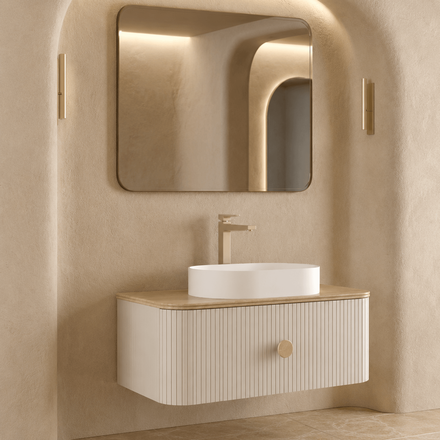 Desert Rock Vanity With Countertop Basin - DRV014 gallery detail image