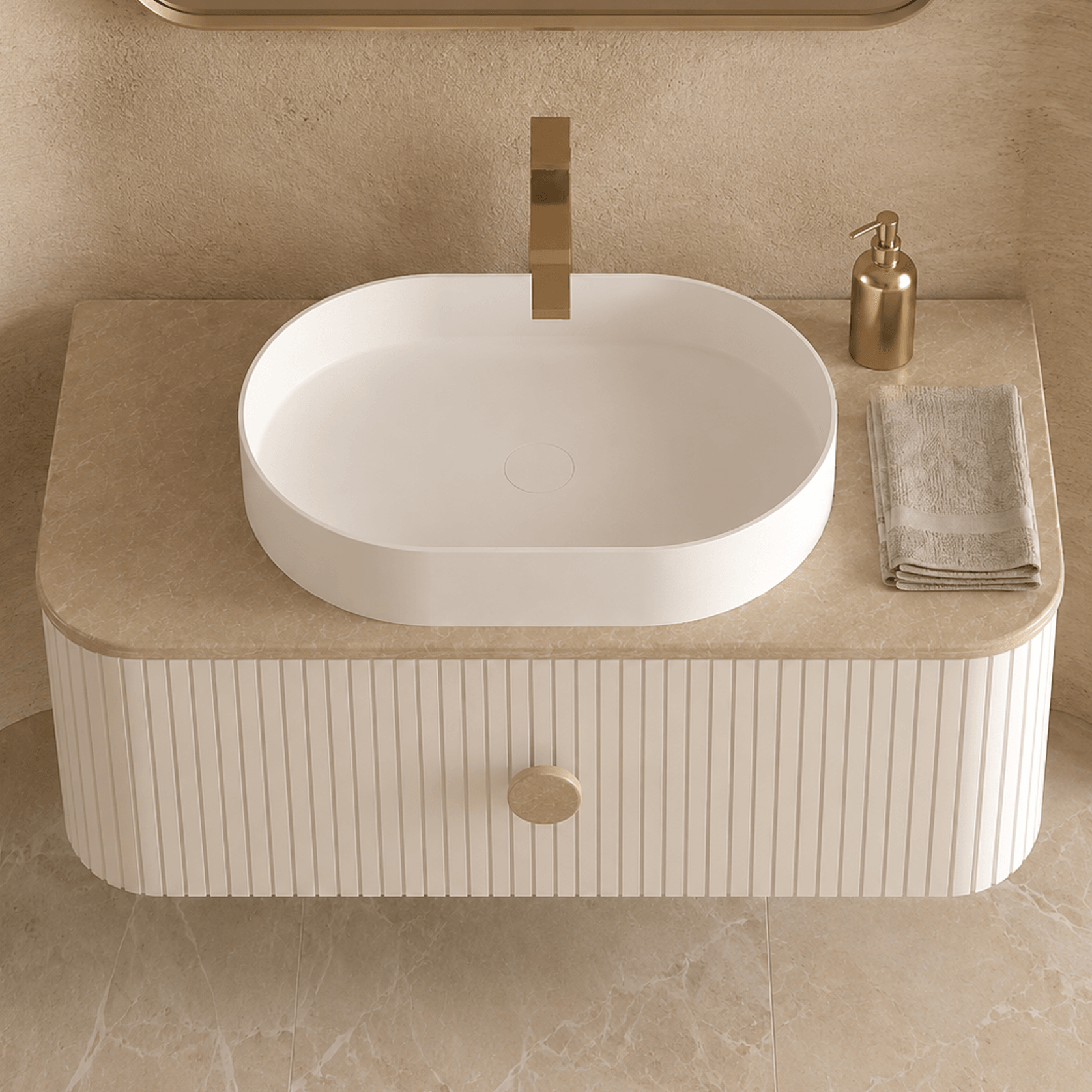 Desert Rock Vanity With Countertop Basin - DRV014 gallery detail image