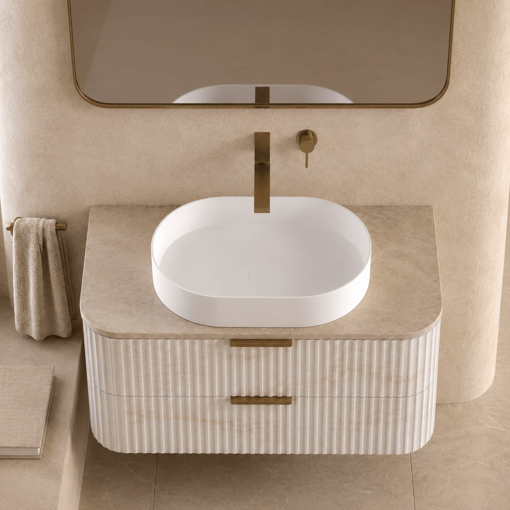 Desert Rock Vanity With Basin - DRV015 gallery detail image