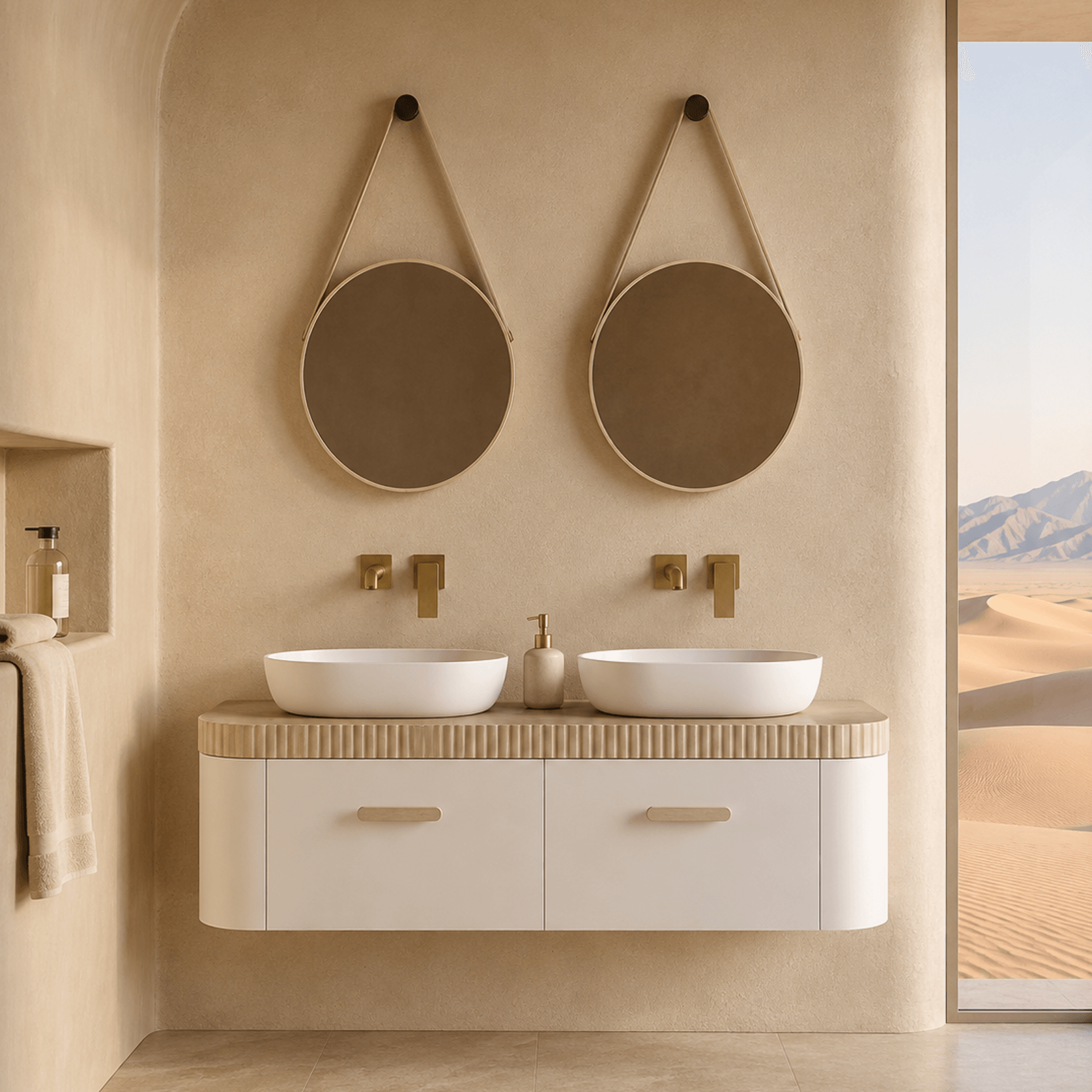 Desert Rock Vanity With Countertop Basin - DRV011 gallery detail image