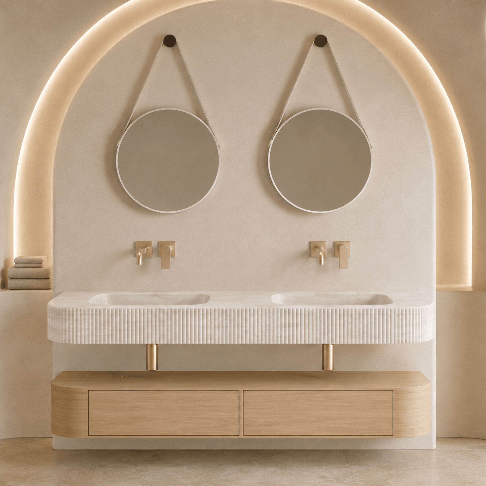 Desert Rock Vanity With Moulded Basin- DRV010 gallery detail image