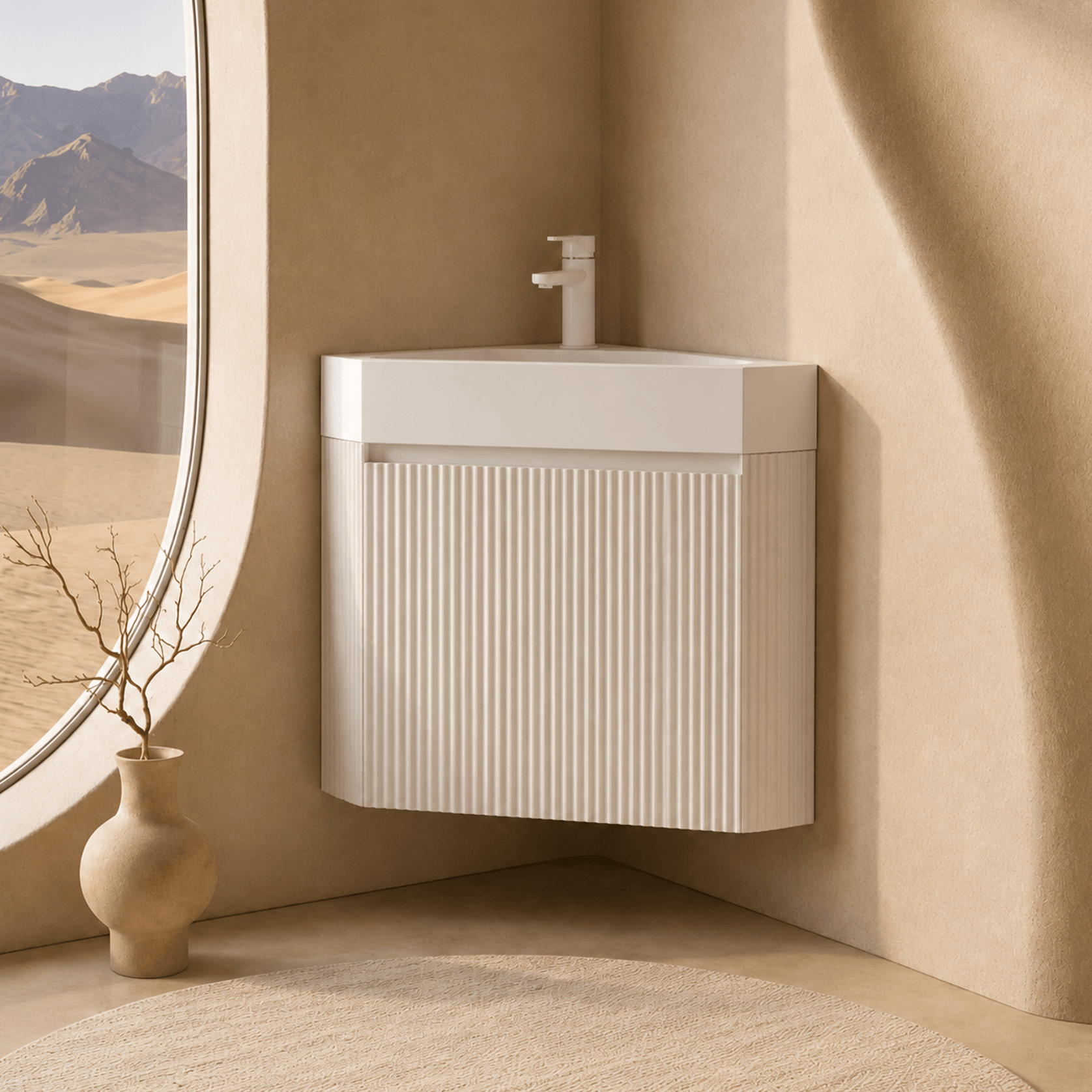 Desert Rock Wall Hung Vanity and Basin - DRV020 gallery detail image