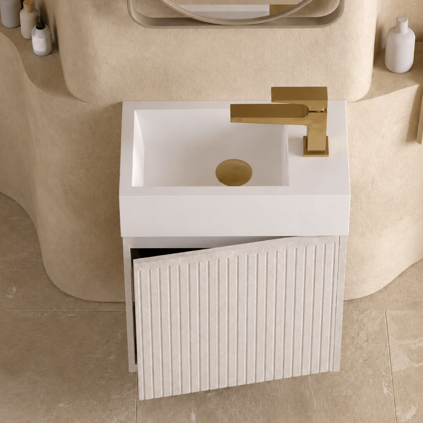 Desert Rock Wall Hung Vanity and Basin - DRV017 gallery detail image