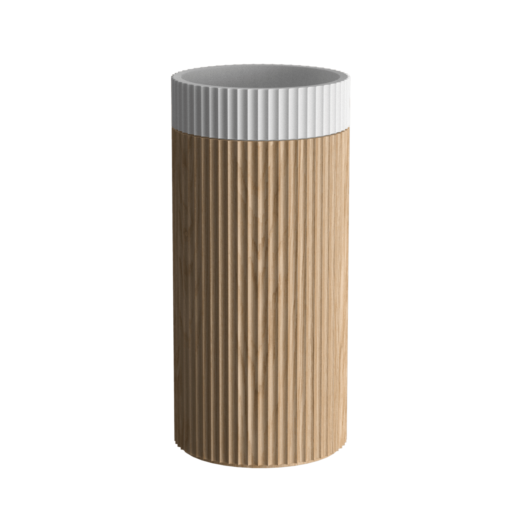 Doric Round Basin With Timber Pedestal gallery detail image