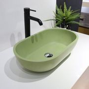 B1312 Green Freestanding Stone Basin 560mm gallery detail image