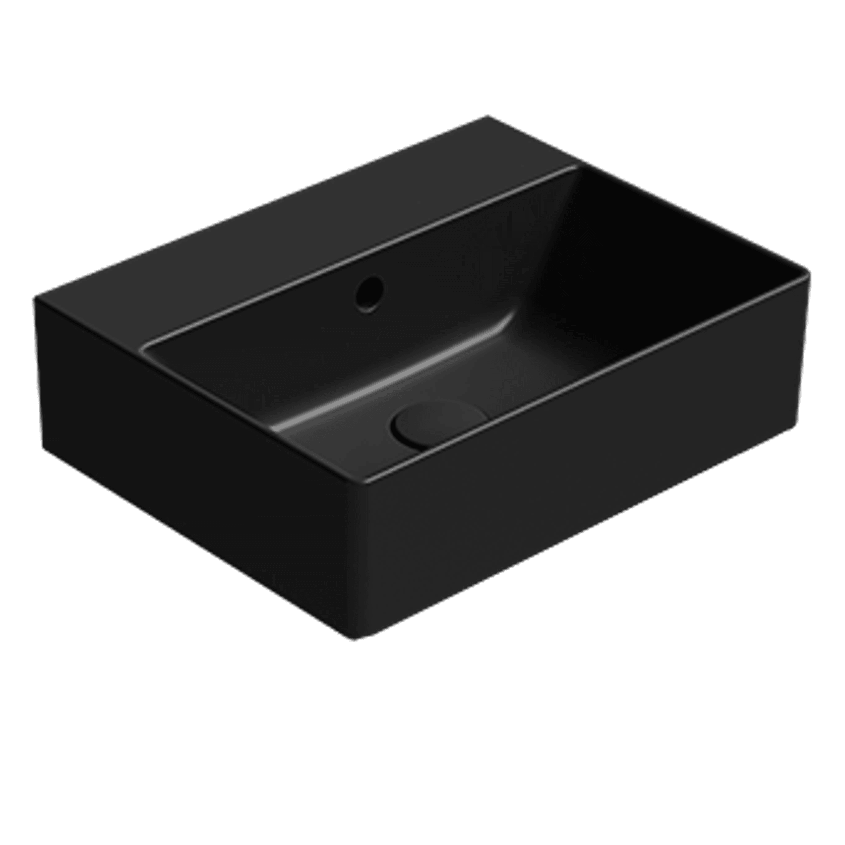 Kube 45x35 Basin Matt Black gallery detail image