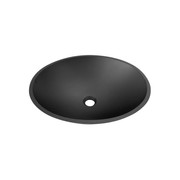Midnight Matte Black OVAL glass Above Counter Basin gallery detail image