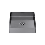 Opal Square 400mm Stainless Steel Basin Graphite gallery detail image
