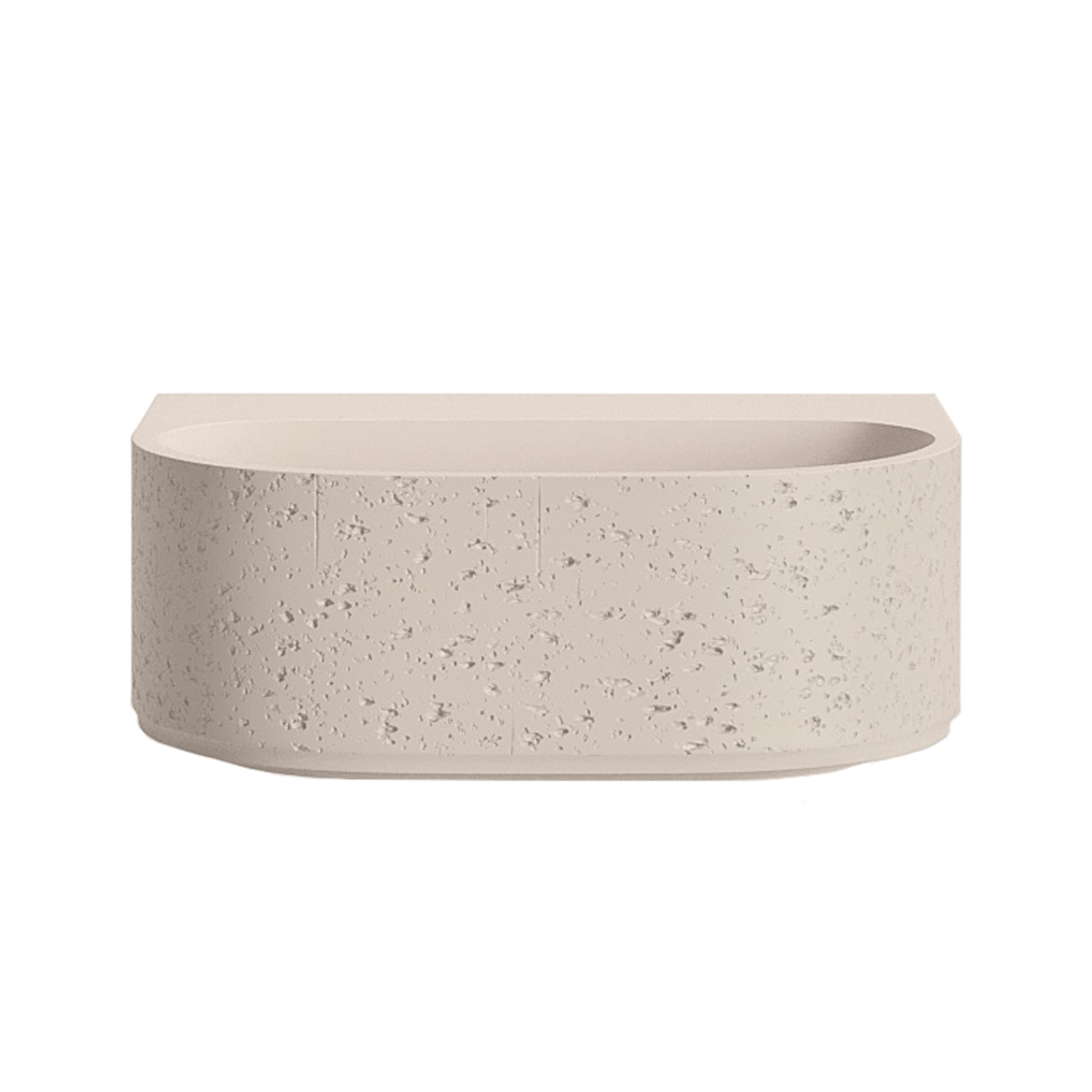 Nelios Concrete Wall Hung Basin | Almond Concrete gallery detail image