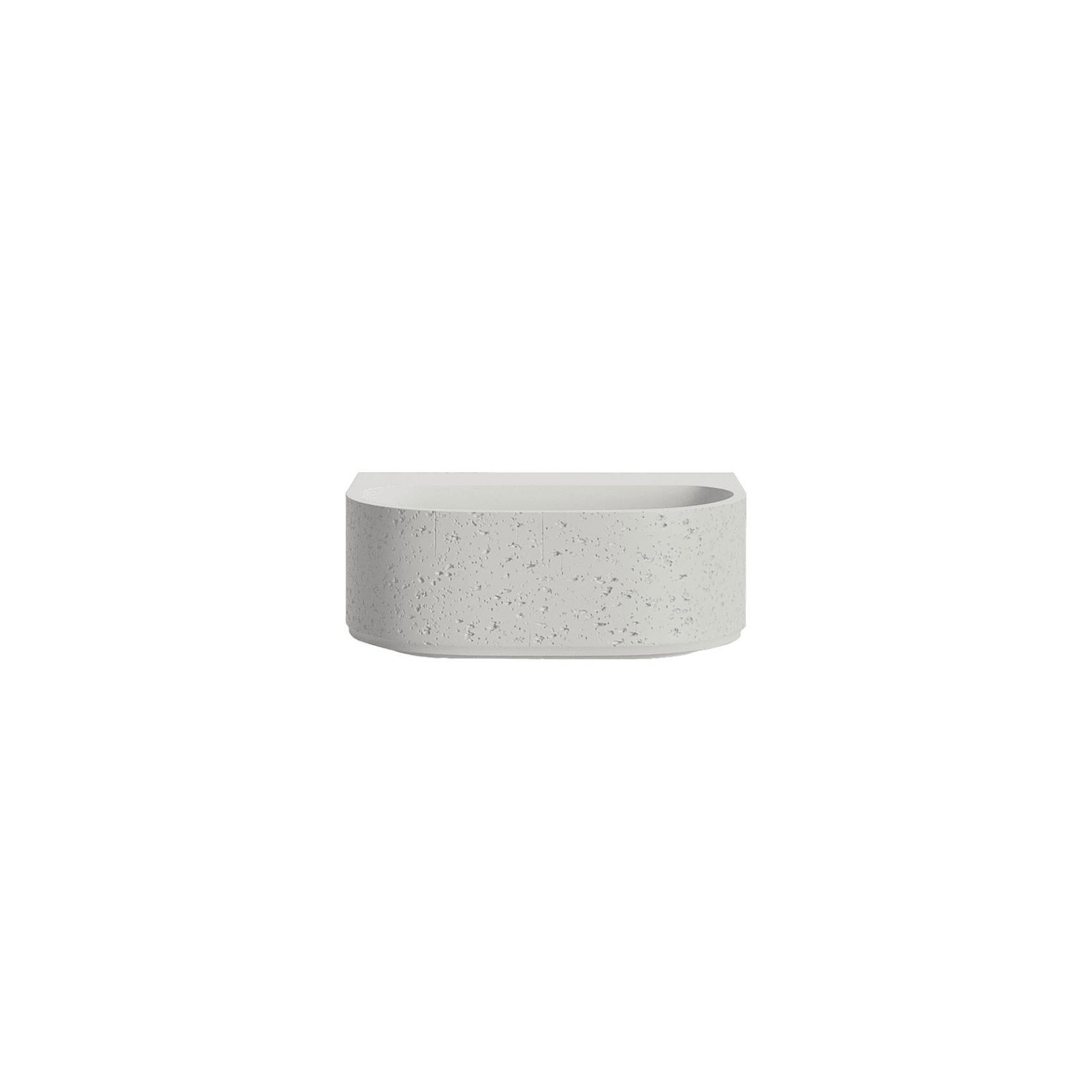 Nelios Concrete Wall Hung Basin | Matte White gallery detail image