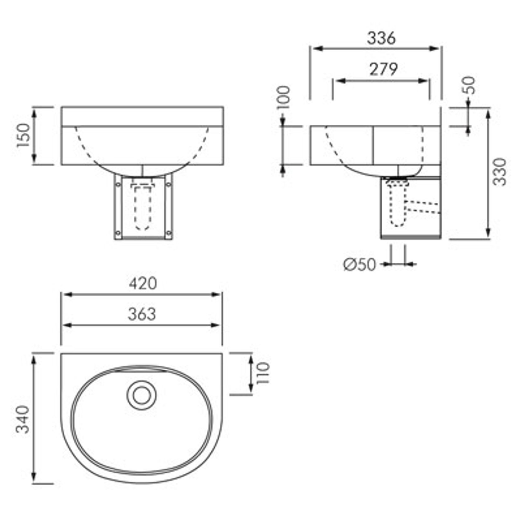 KWC Franke S/S Oval-A Wash Basin with Shroud gallery detail image