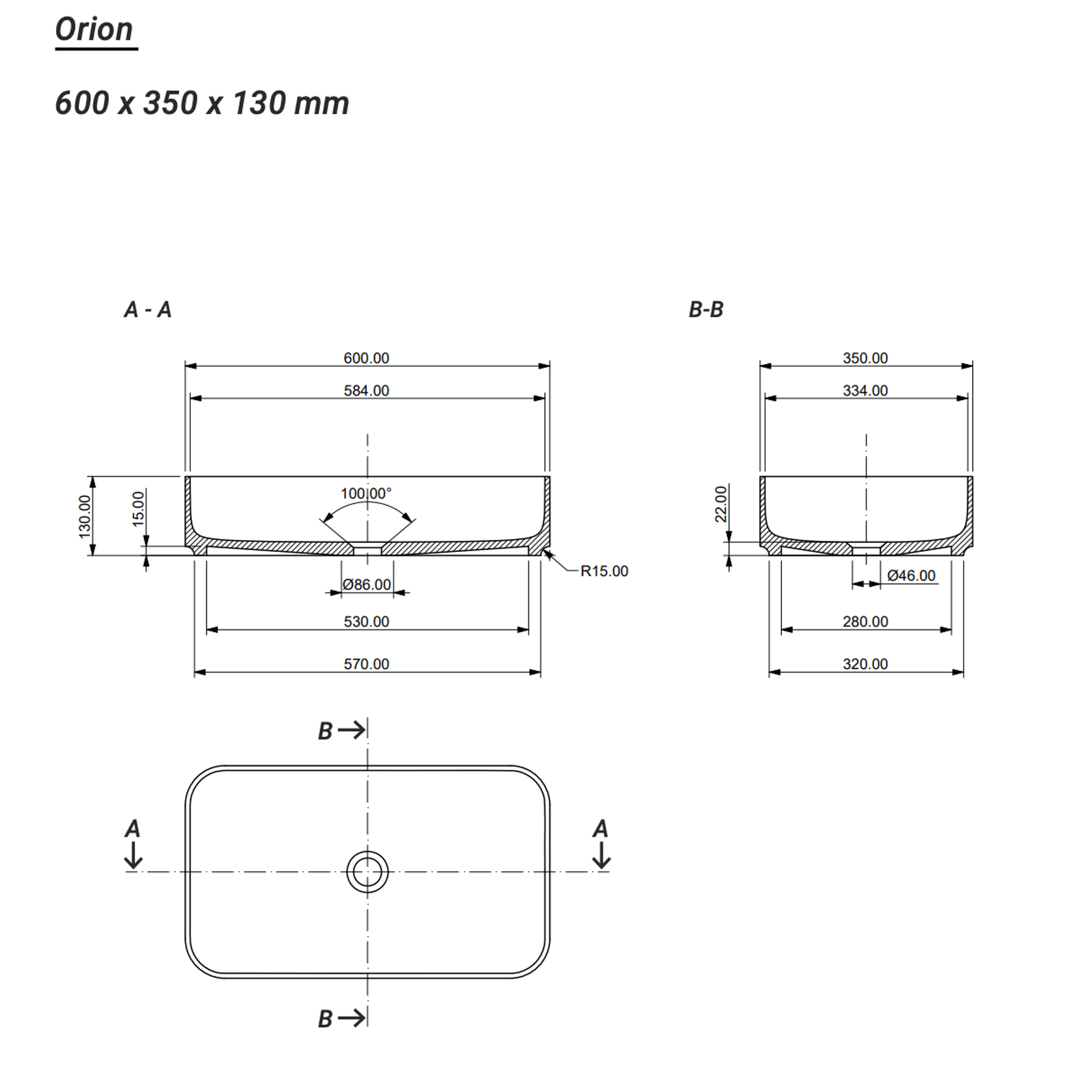 Aqvato Orion Bathroom Basin gallery detail image