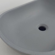 Positano Oval Solid Surface Above Counter Basin Concrete Grey gallery detail image