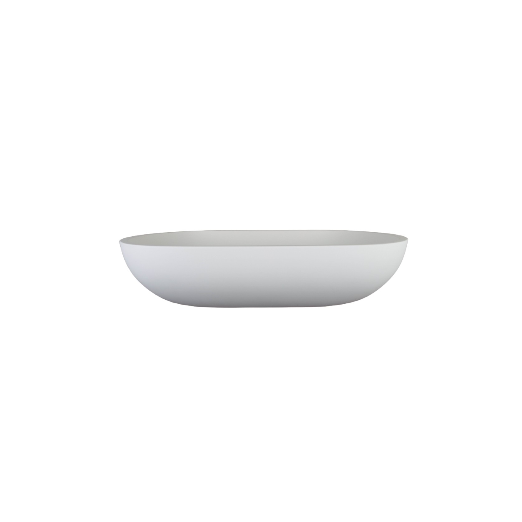 Positano Oval Solid Surface Above Counter Basin Matte White gallery detail image