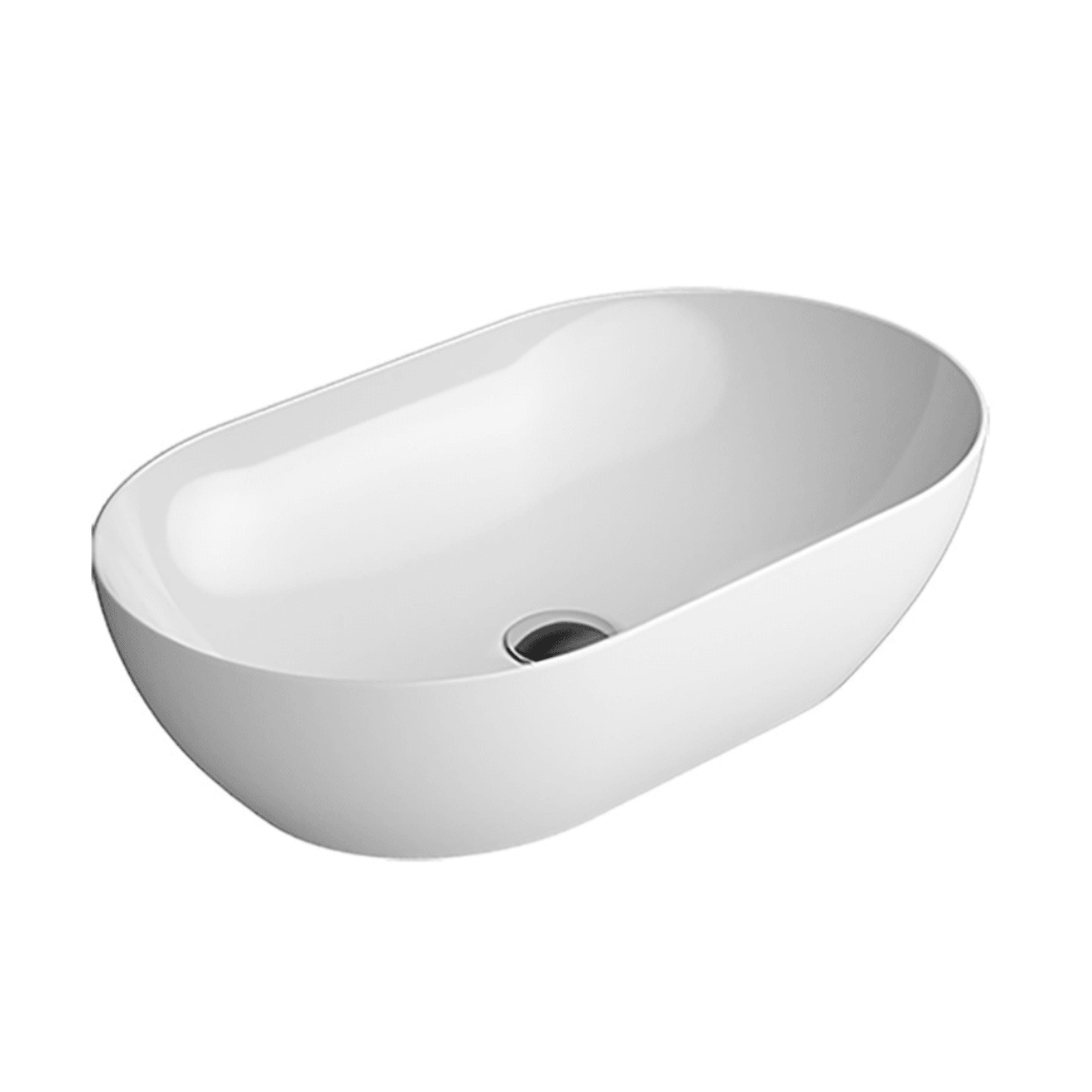 Pura 60 Oval Vessel Basin White gallery detail image