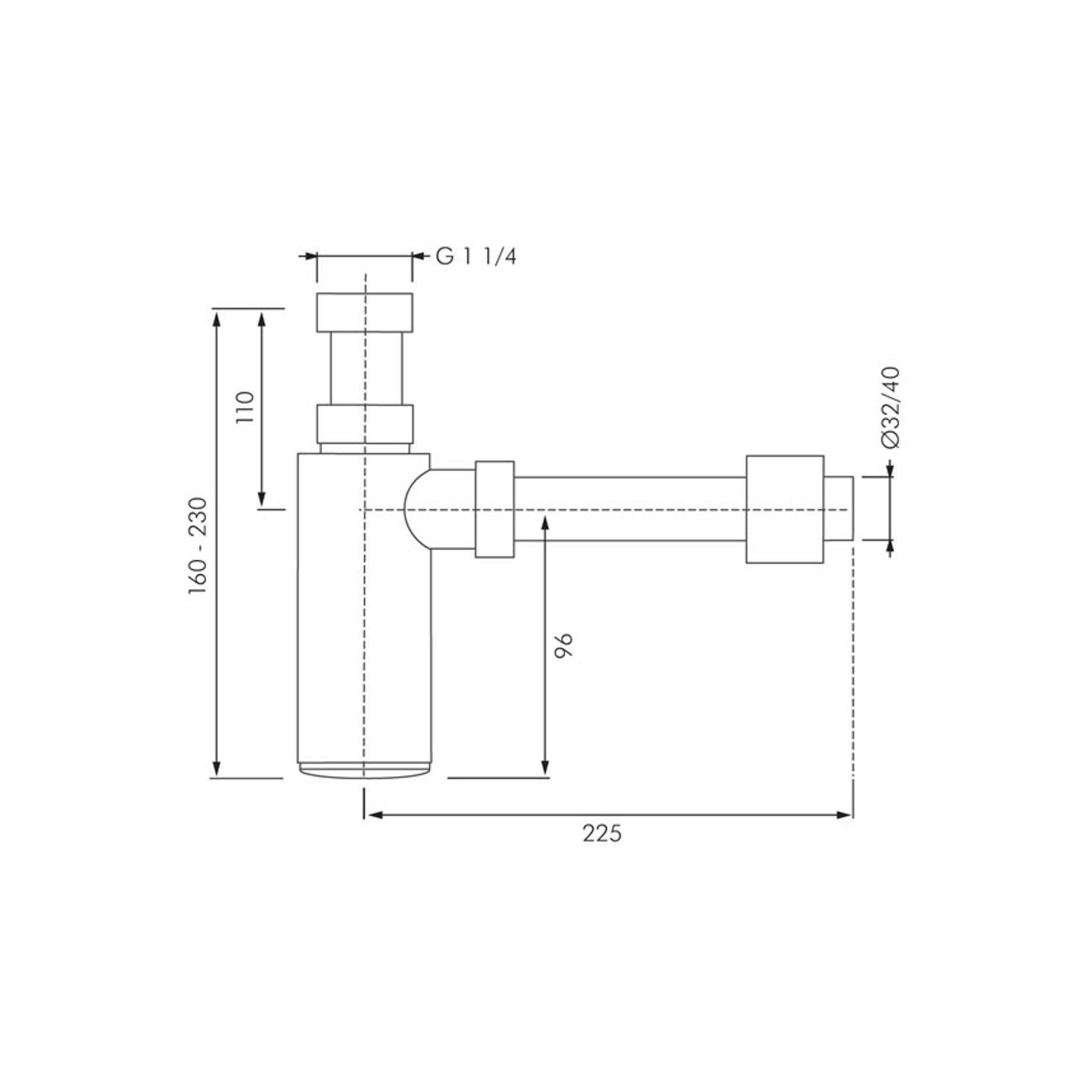 MacDonald Chrome Plated Bottle Trap gallery detail image