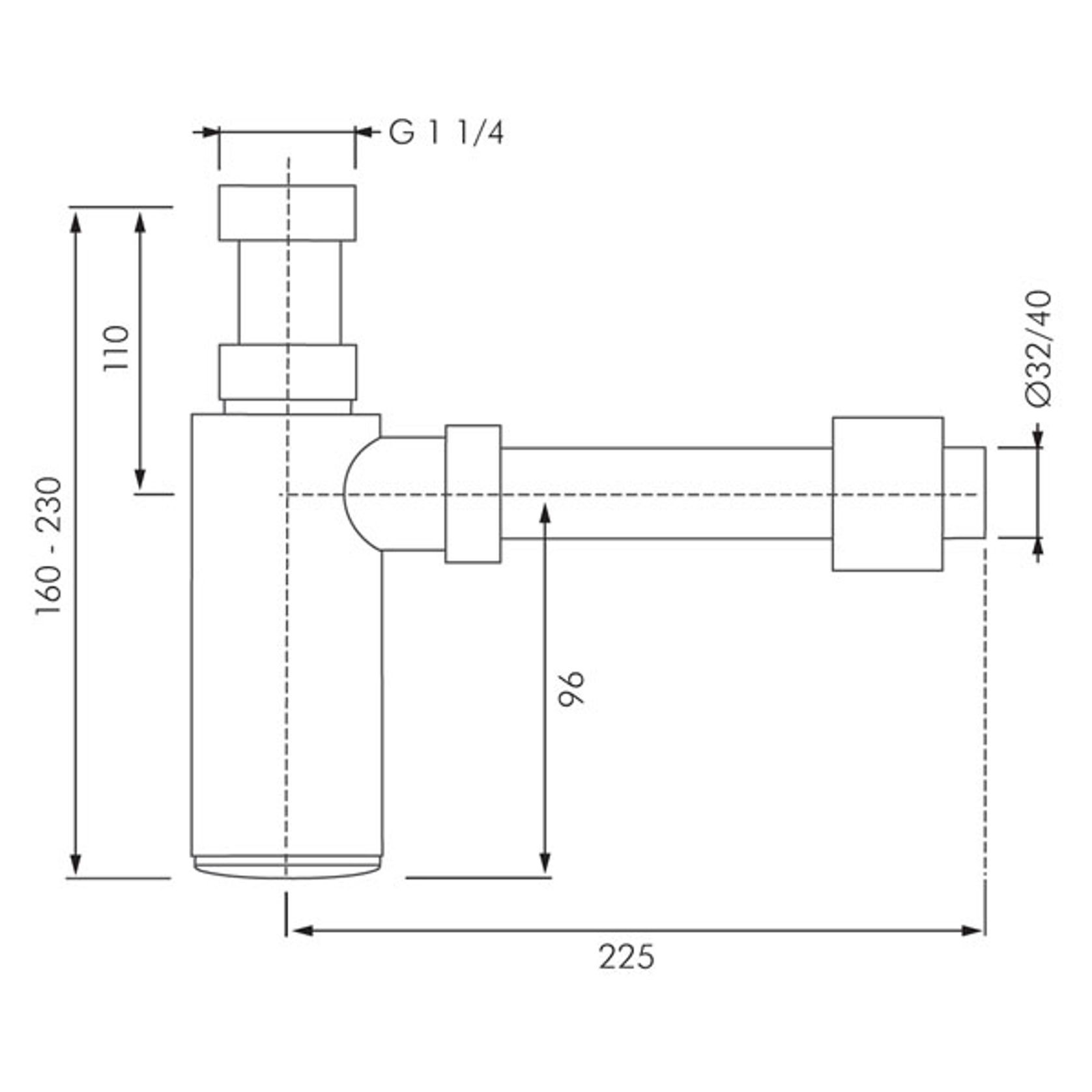 MacDonald Chrome Plated Bottle Trap gallery detail image