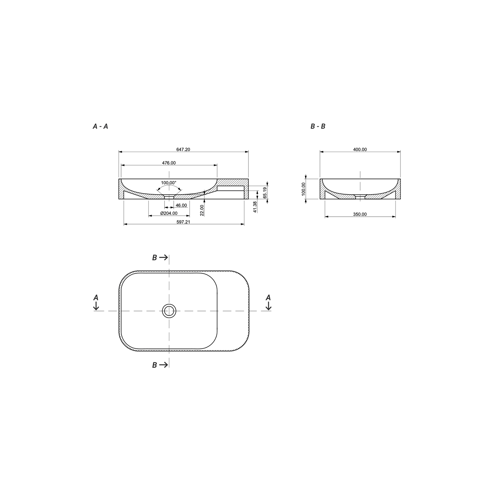Aqvato S-02 Bathroom Basin gallery detail image