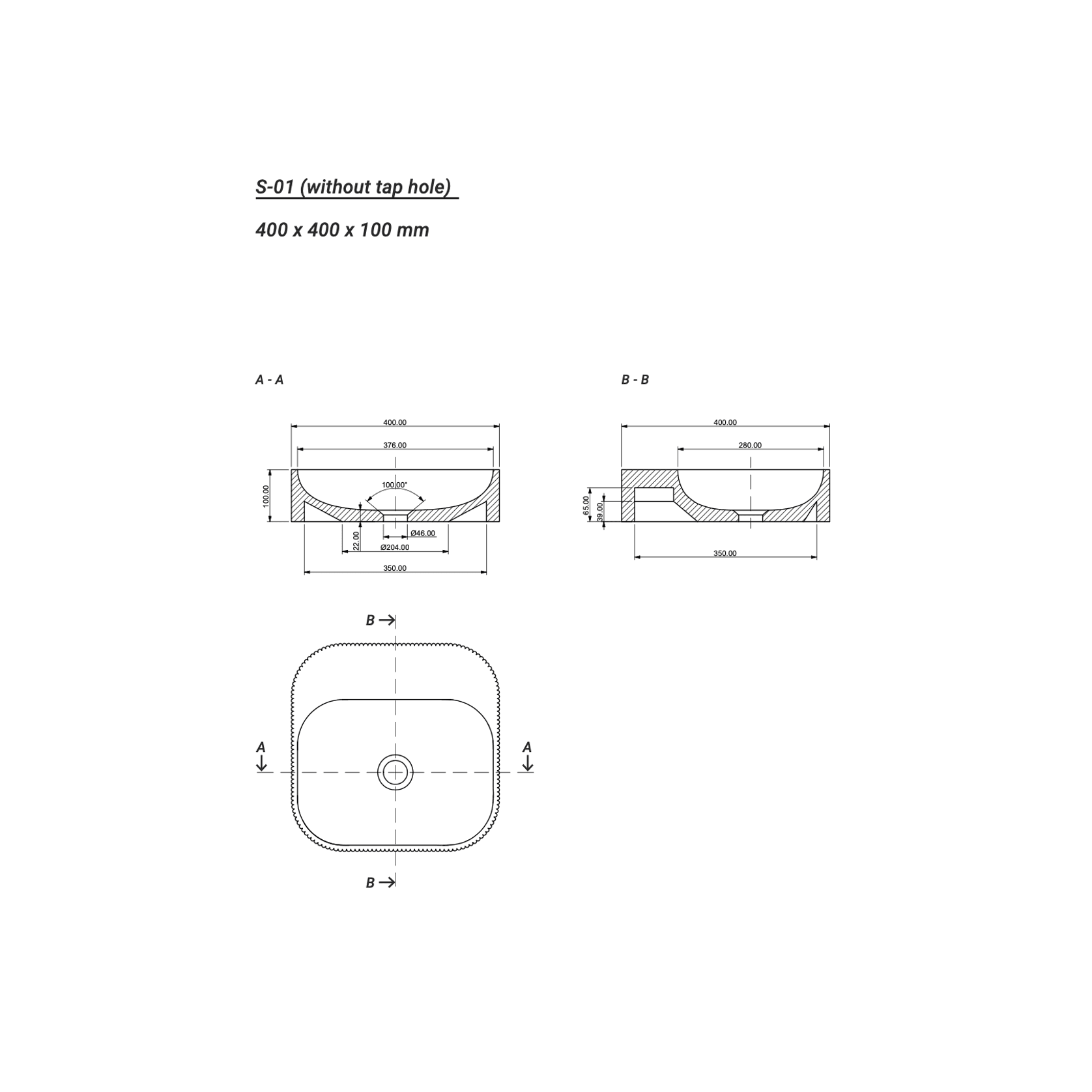 Aqvato S-01 Bathroom Basin gallery detail image