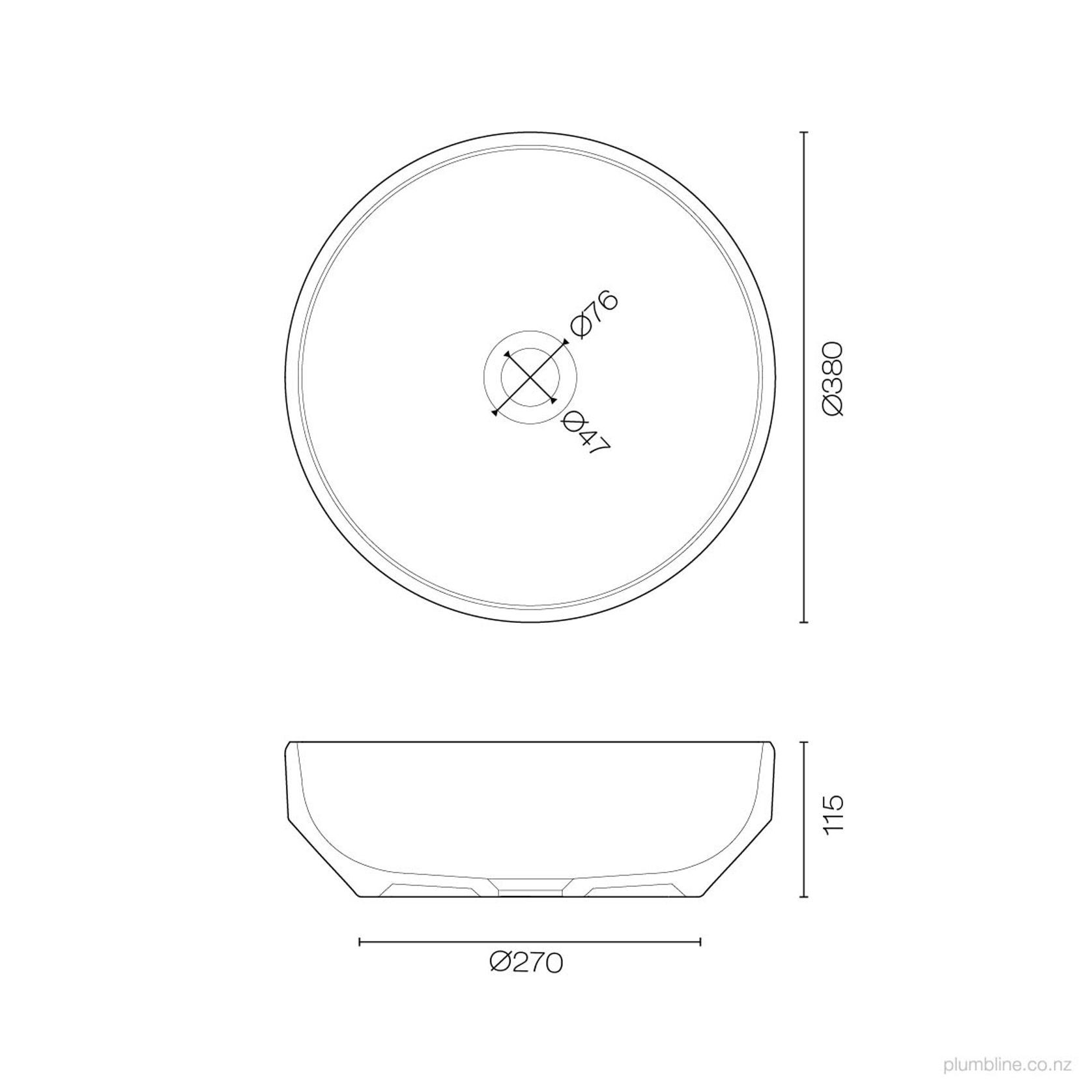Terra 380 Round Vessel Basin Dune gallery detail image