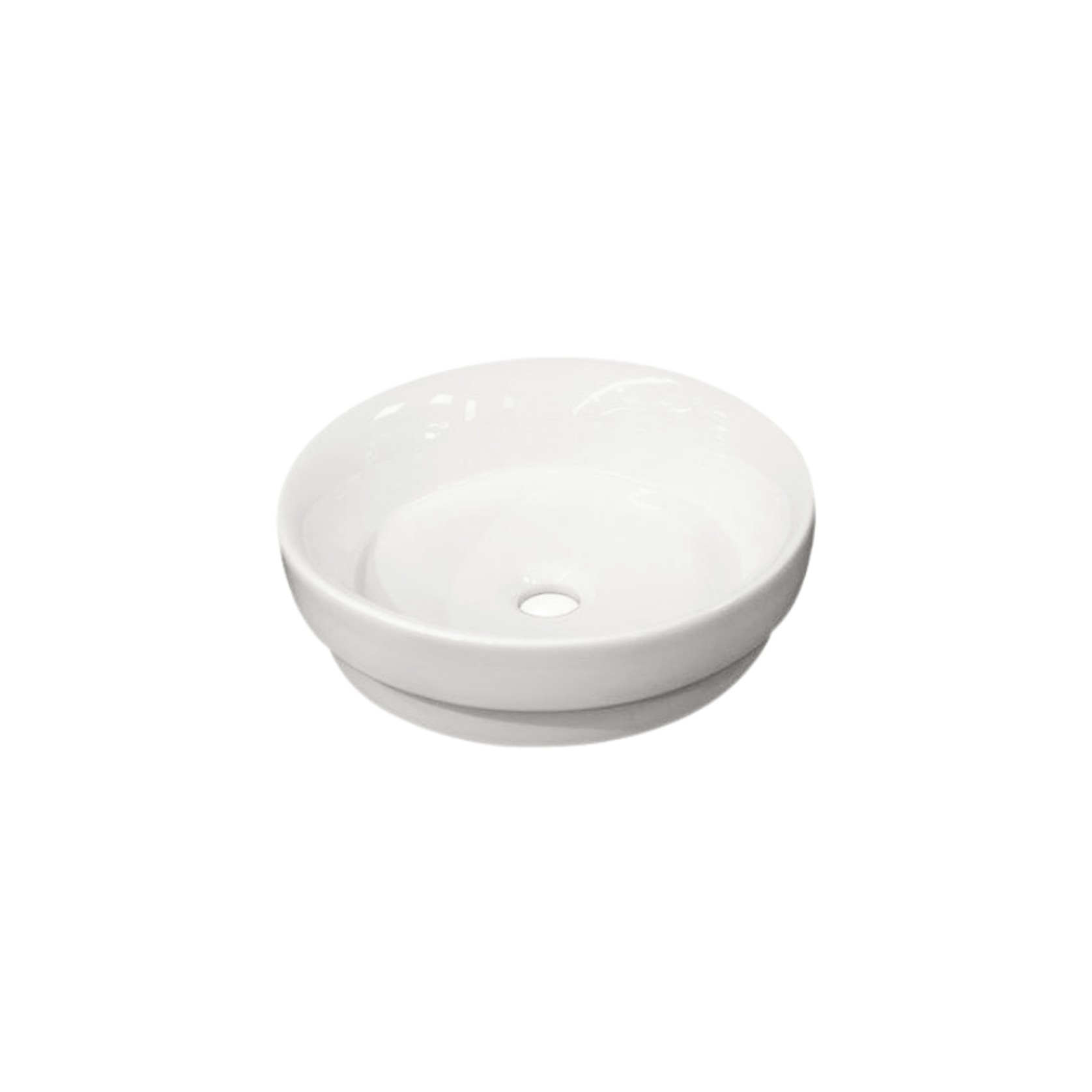 Thames Round Semi Inset Basin Matte White gallery detail image