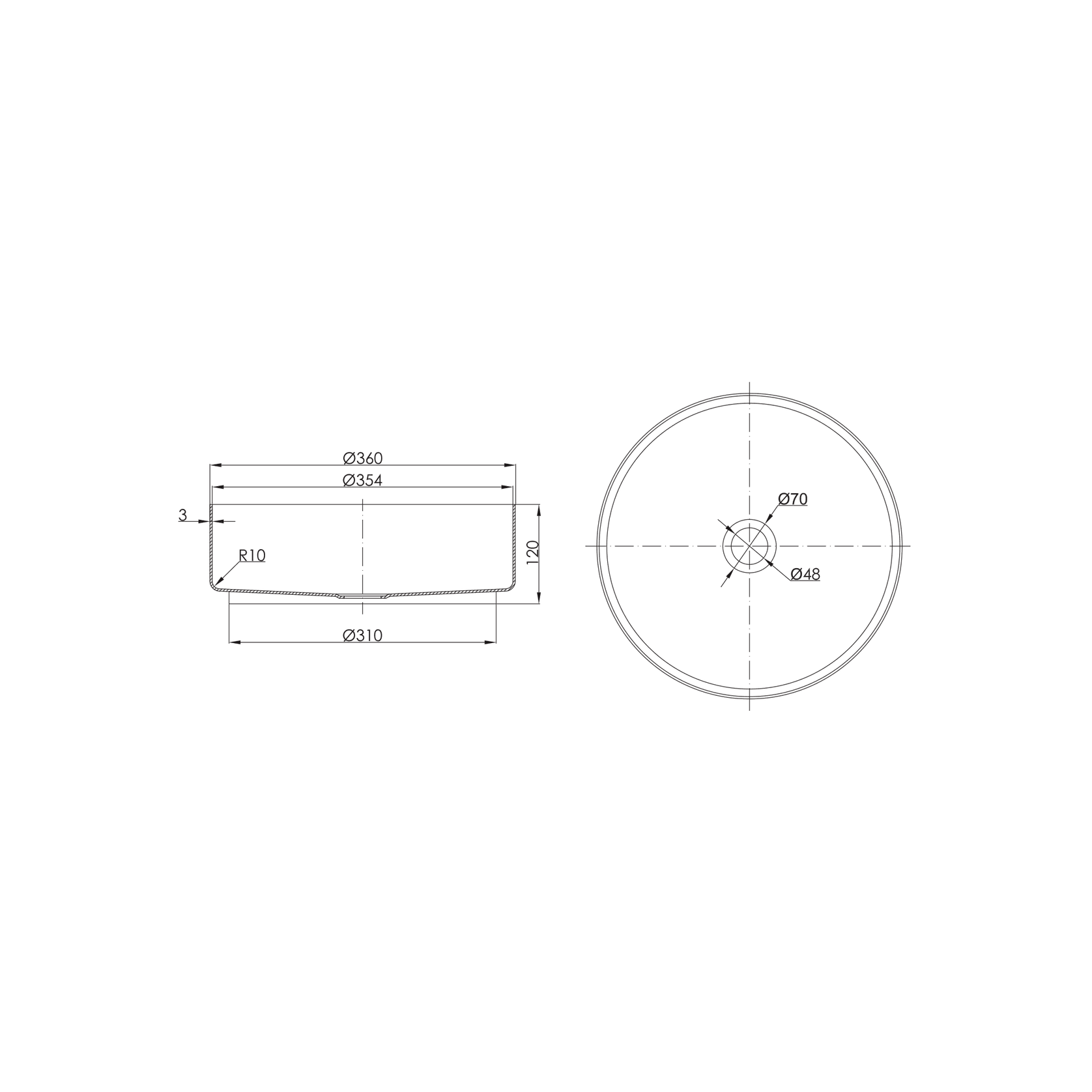 Verotti Stainless Basin 360 x 120mm Gun Metal gallery detail image