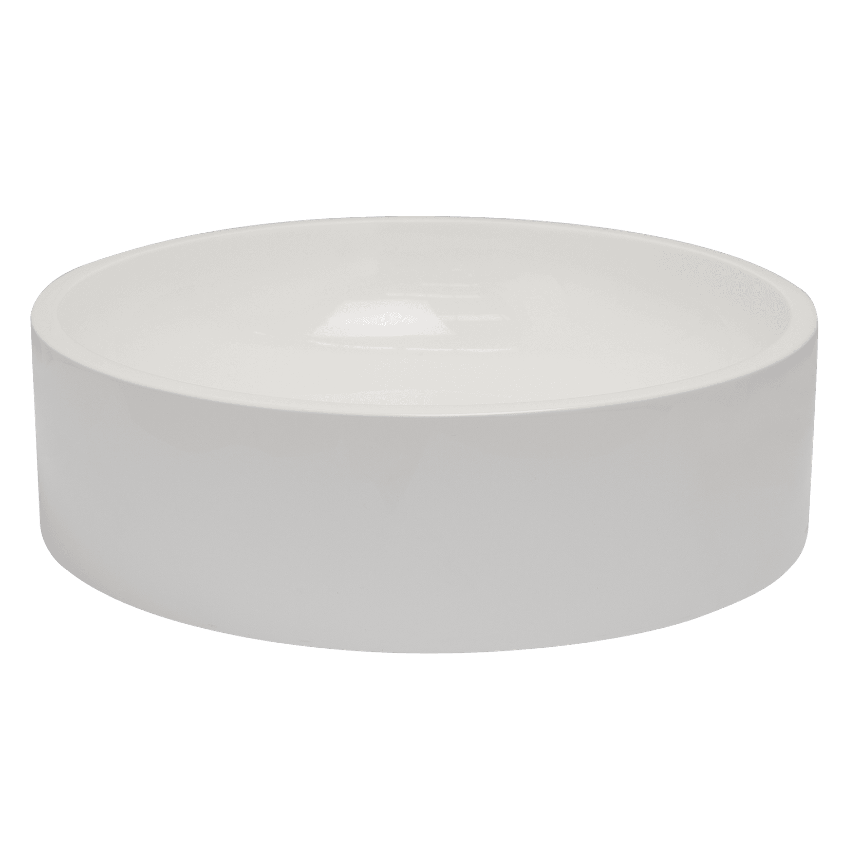 iStone Round Basin 400 x 105mm Gloss White gallery detail image