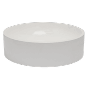 iStone Round Basin 400 x 105mm Gloss White gallery detail image