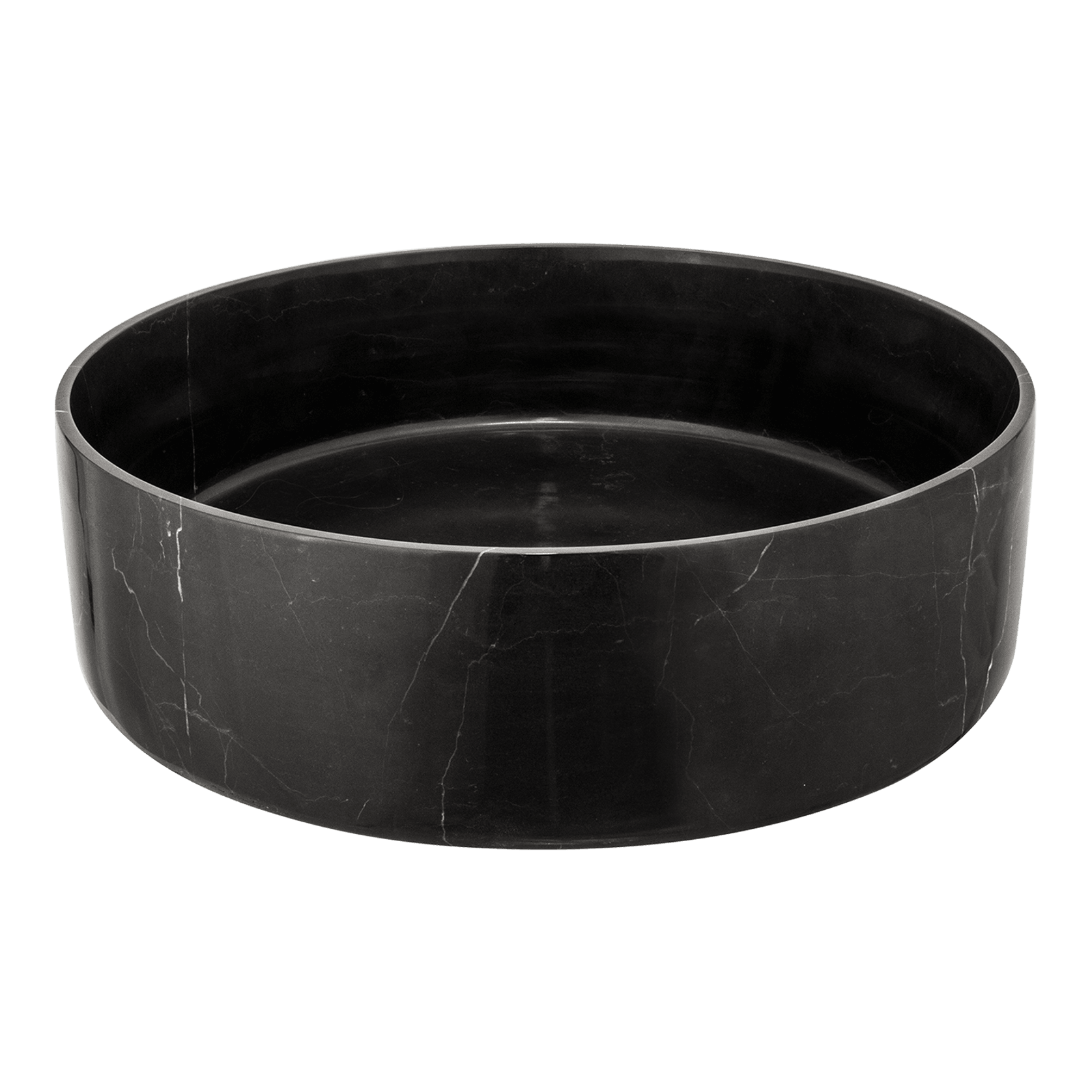 iStone Round Basin 380 x 110mm Black Marble gallery detail image