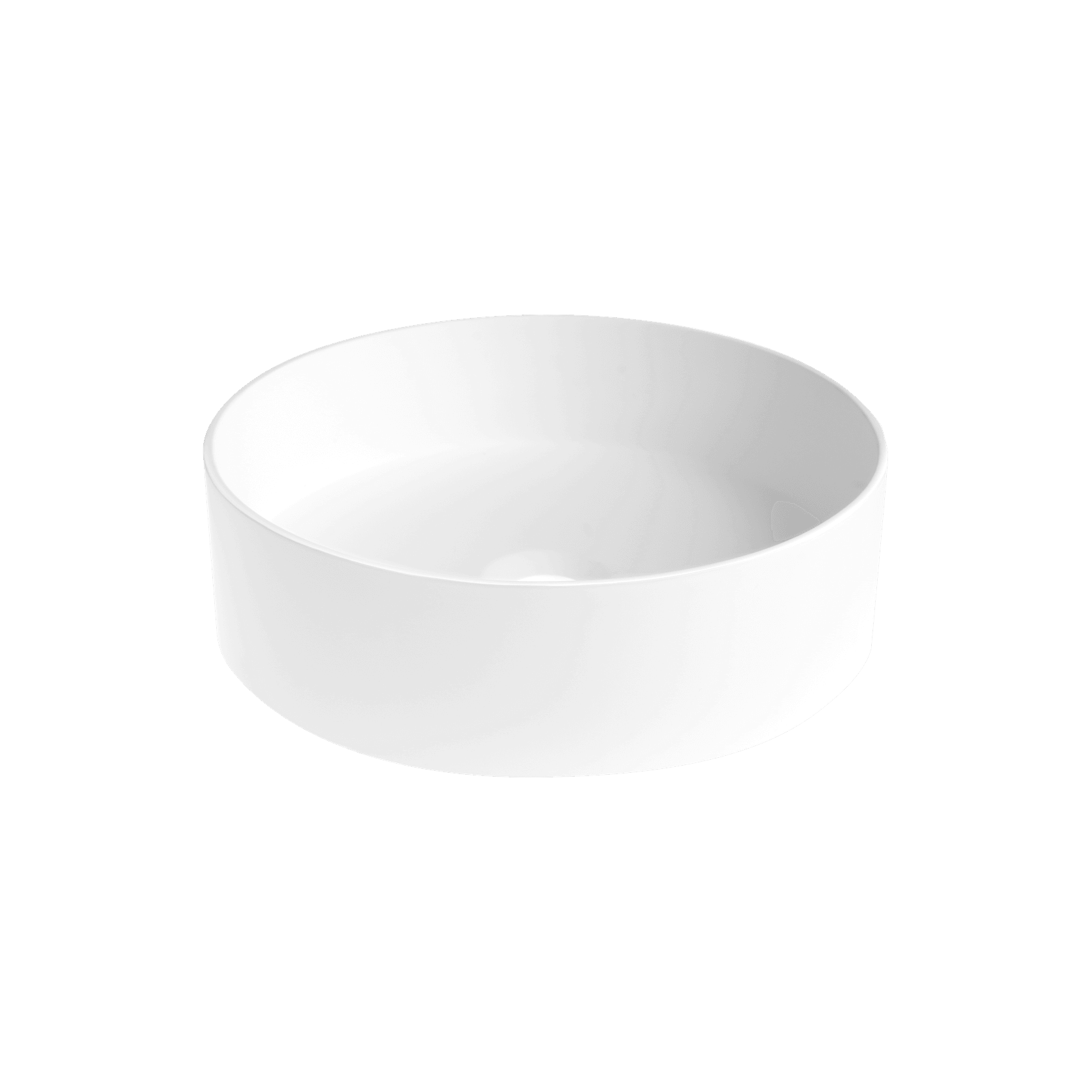 iStone Round Basin 380 x 110mm Matte White gallery detail image