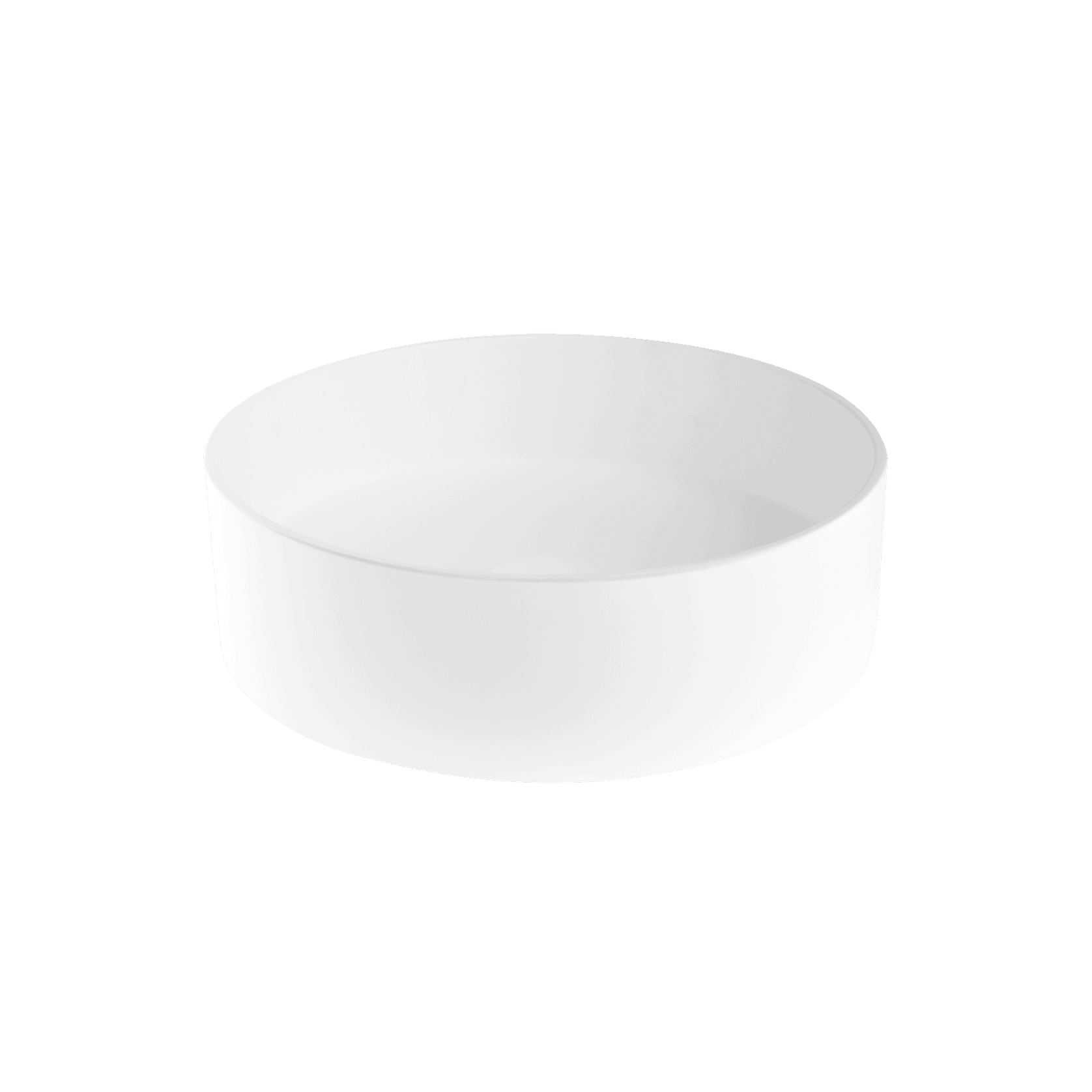 iStone Round Basin 380 x 110mm Gloss White gallery detail image