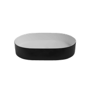 iStone Oval Basin 580 x 380 x 110mm Matte Black gallery detail image