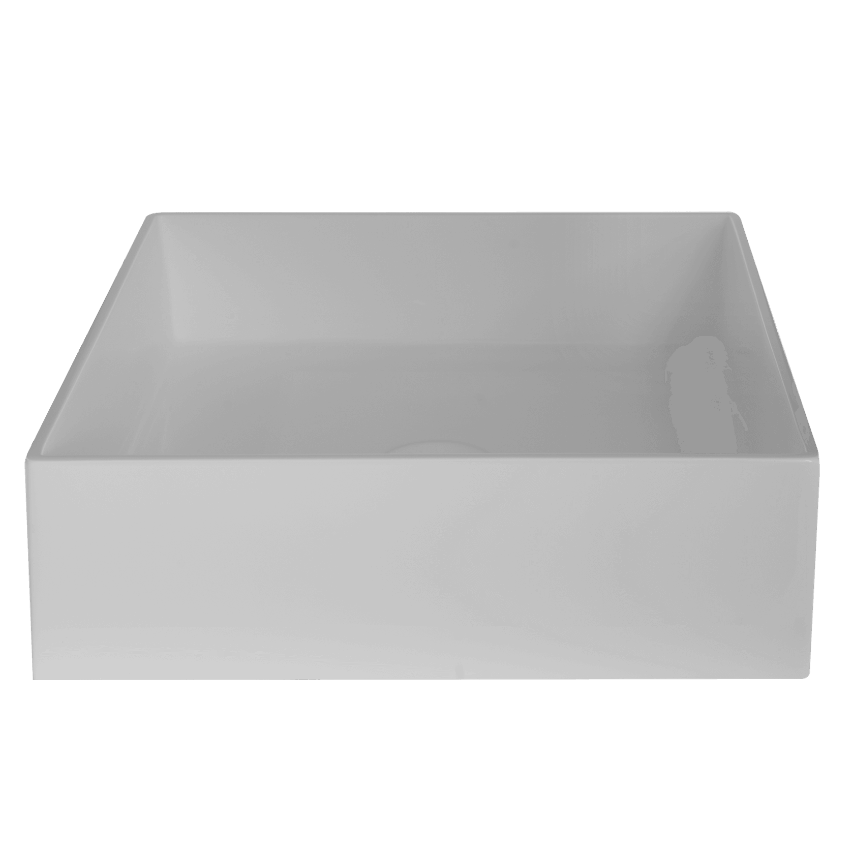 iStone Square Basin 380 x 380 x 110mm Gloss White gallery detail image