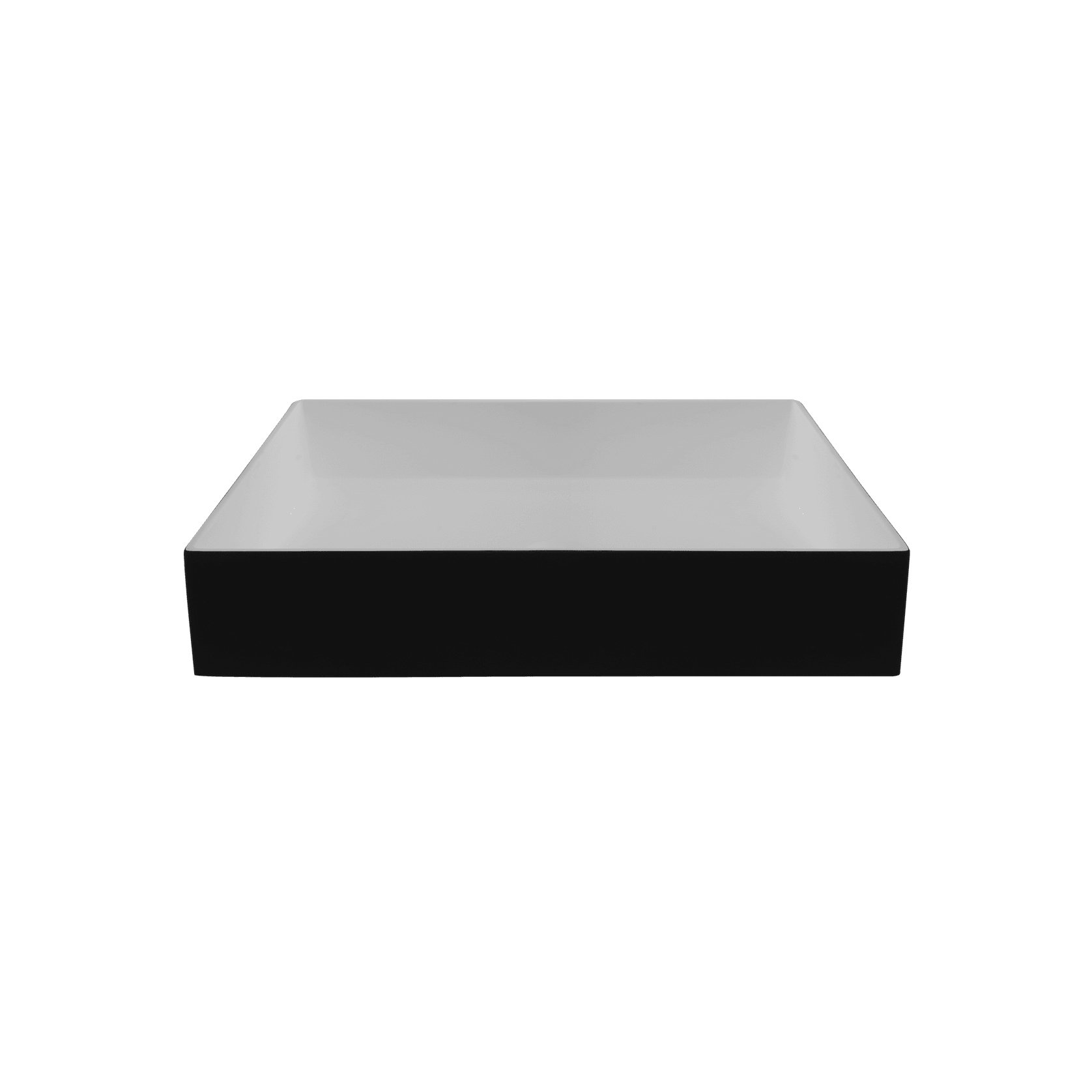 iStone Rectangle Basin 580 x 380 x 110mm Matte Black gallery detail image