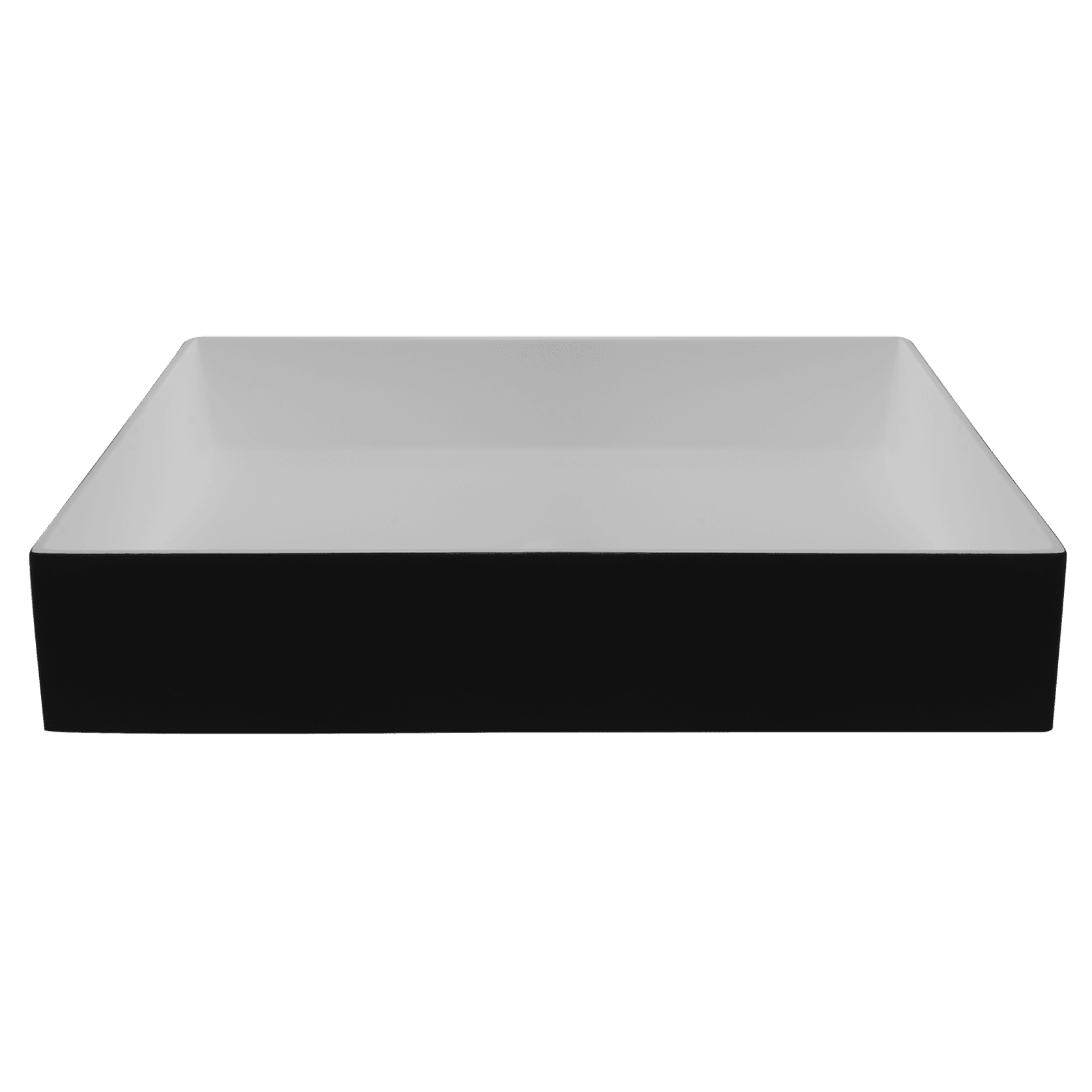 iStone Rectangle Basin 580 x 380 x 110mm Matte Black gallery detail image